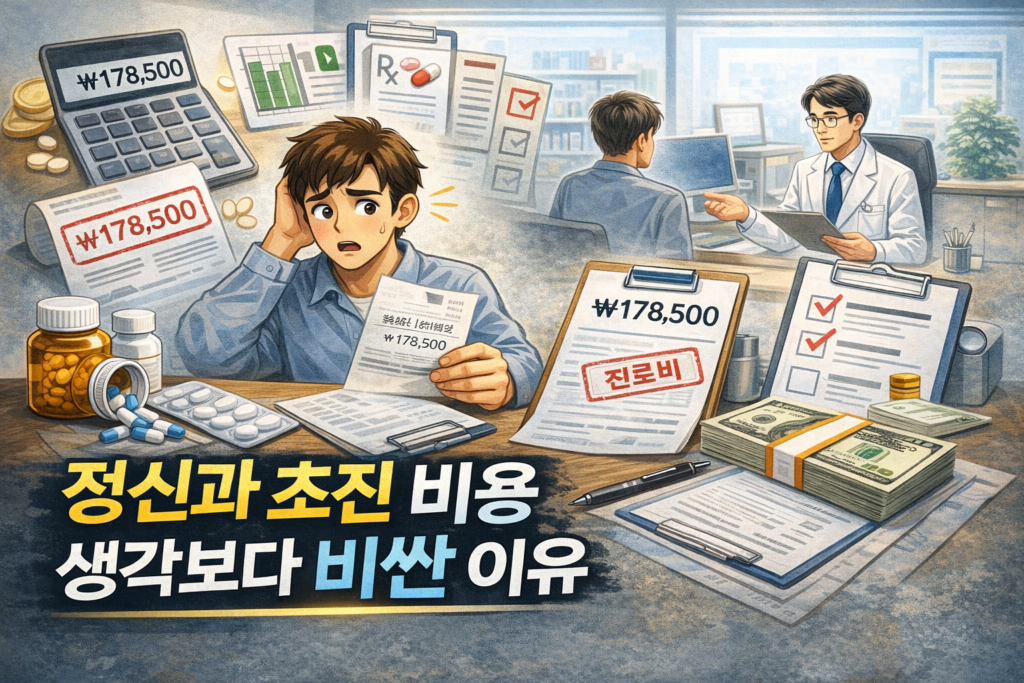 정신과 초진 비용 왜 생각보다 비쌀까, 상담비 검사비 약값이 따로 붙는 구조