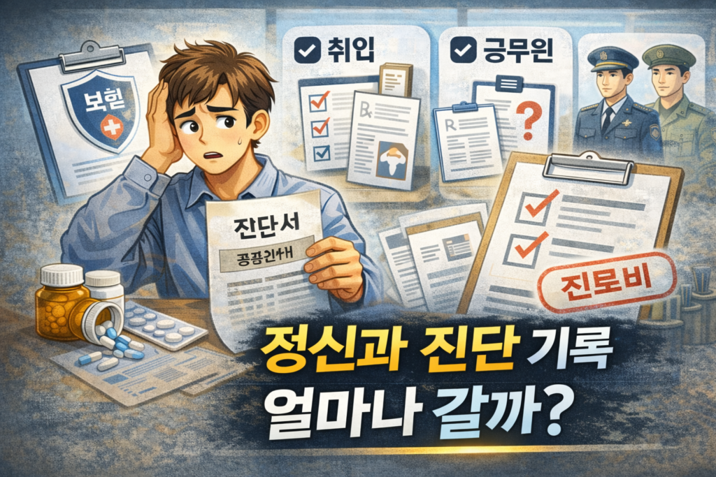 정신과 진단서 떼면 기록은 얼마나 남을까, 보험과 취업에서 보는 기간