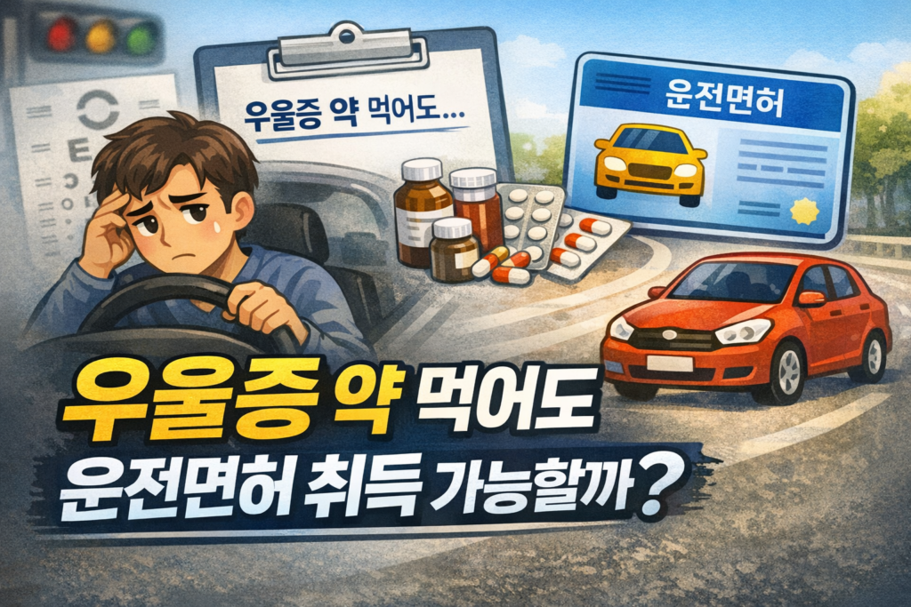 우울증 약 복용 중 운전면허 취득 가능할까, 약 종류에 따라 달라지는 실제 기준