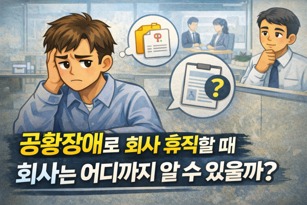공황장애로 회사 휴직할 때 진단서 제출 범위, 회사는 어디까지 알 수 있을까